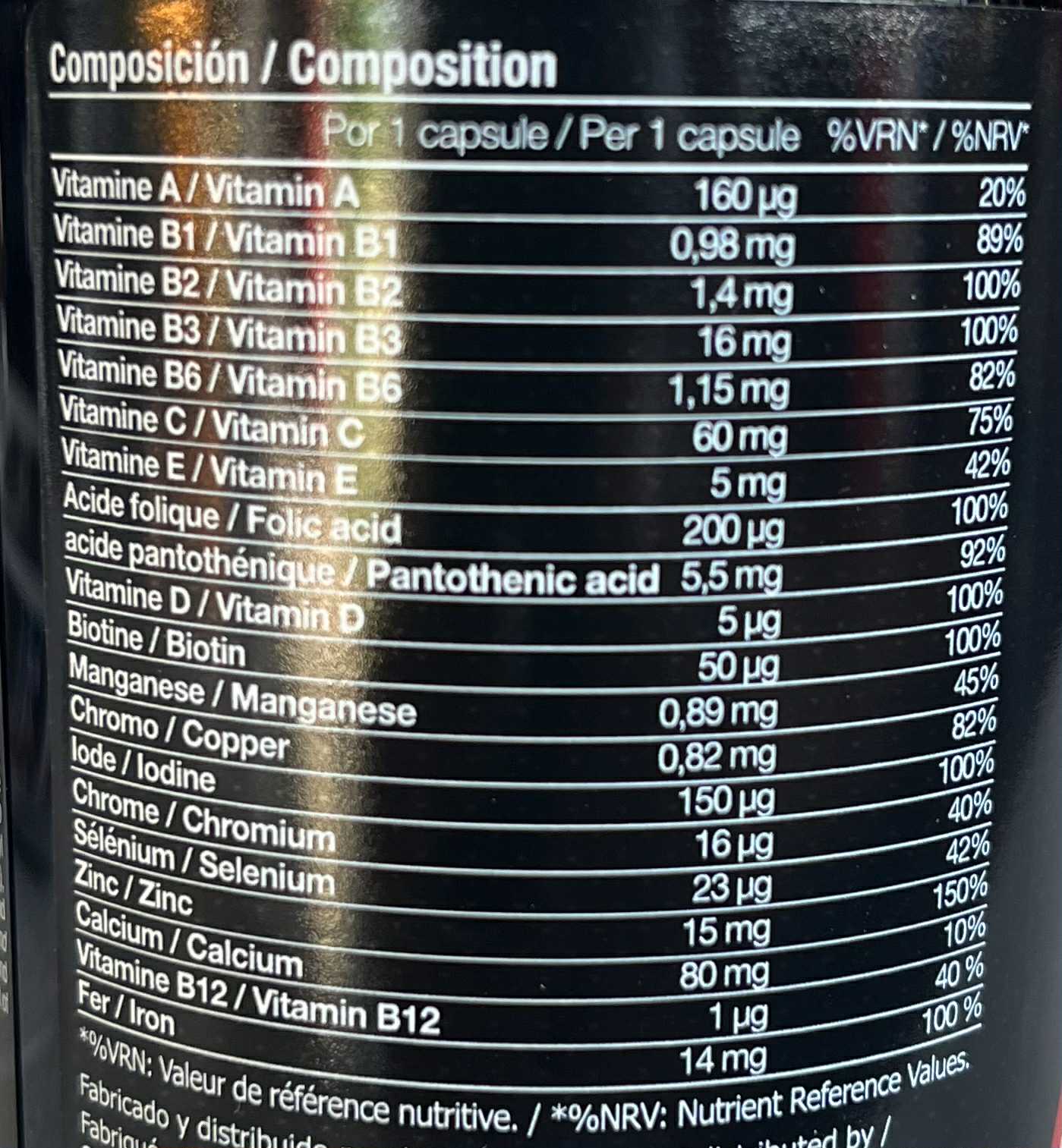 DAILY VIT IRON MUSCLE 90 CAPS