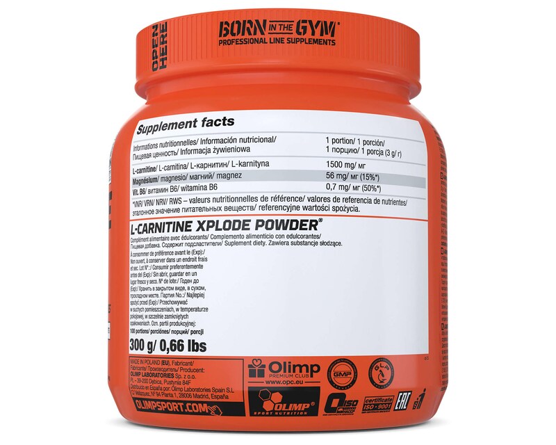 L-CARNITINE XPLODE POWDER OLIMP 300GR FRUITS