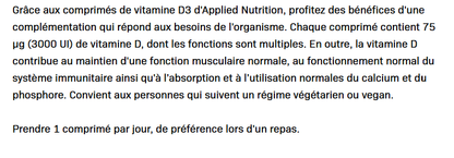 VITAMIN D3 APPLIED NUTRITION 90CAPS