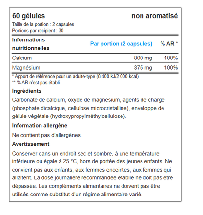 CALCIUM & MAGNESIUM APPLIED NUTRITION 60CAPS